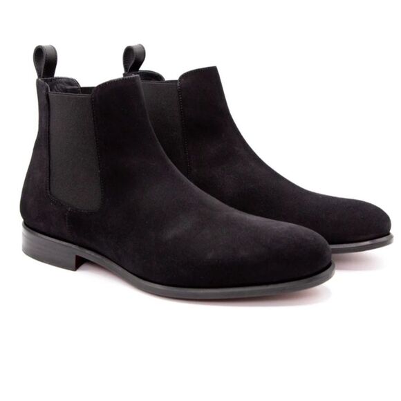 Ginanni Marbella black suede men’s boots size 10